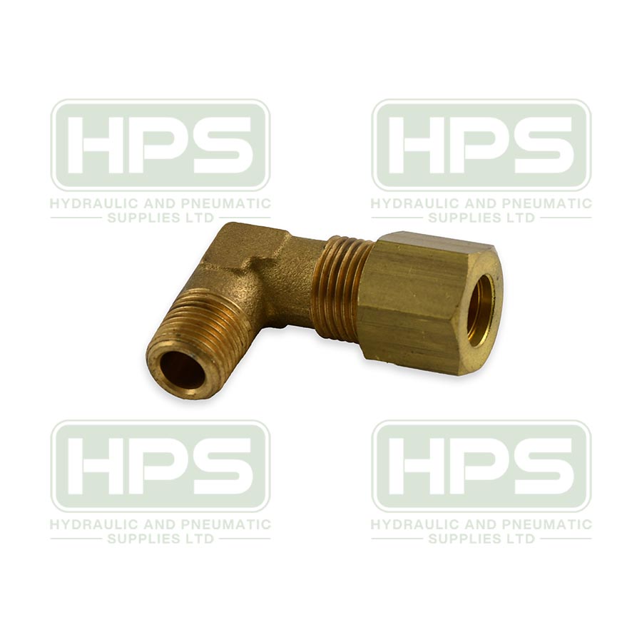 4mm OD x 1/8&quot; BSPT Brass Male Stud Elbow