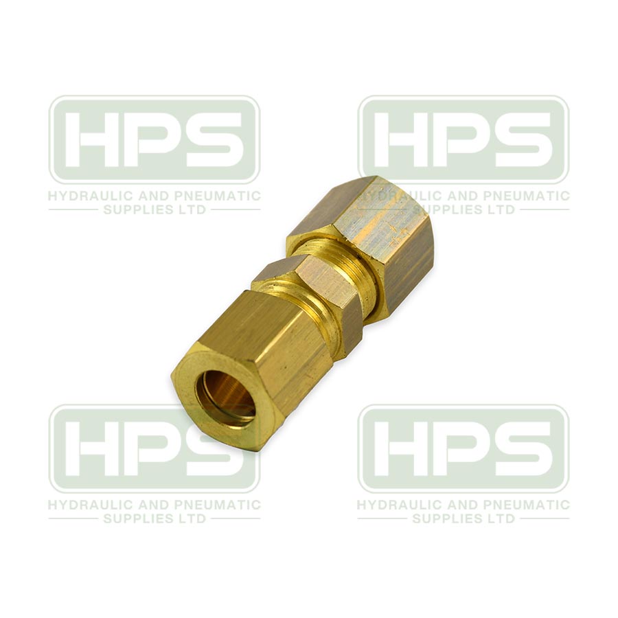 4mm OD Straight Brass Connector