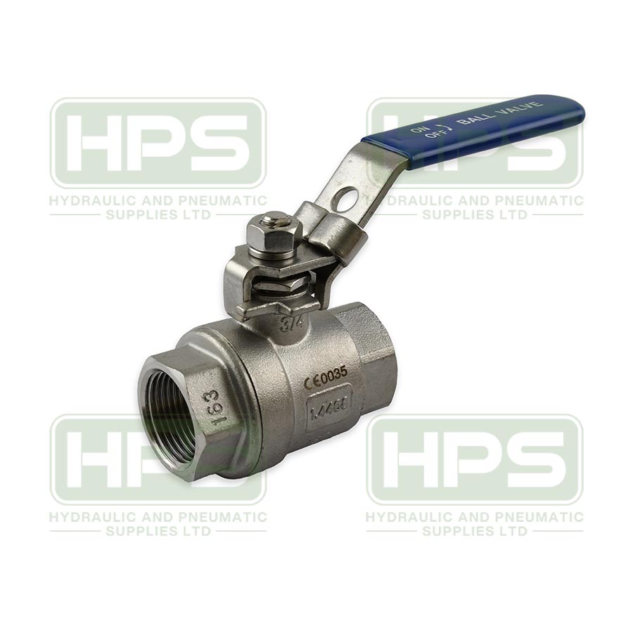 1&quot;bsp Stainless Steel 2pc Ball Valve Full Bore, 1000psi Rated