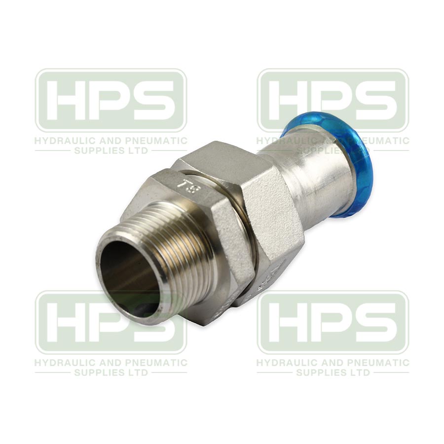 15mm x 1/2&quot; SS Press Union Male Coupling