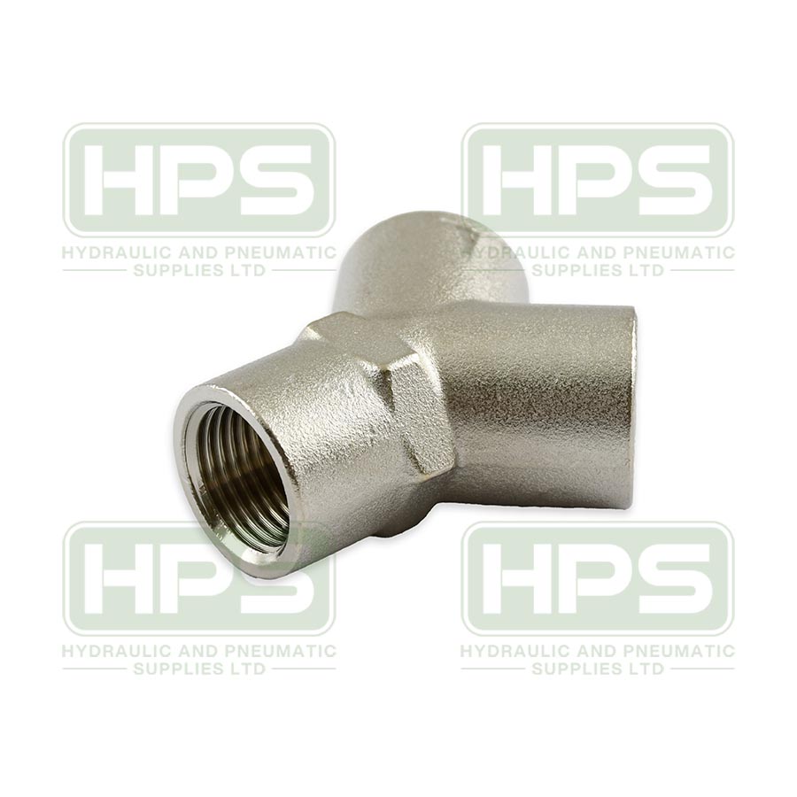 1/4&quot; BSPP Nickel Plated Brass Y Piece